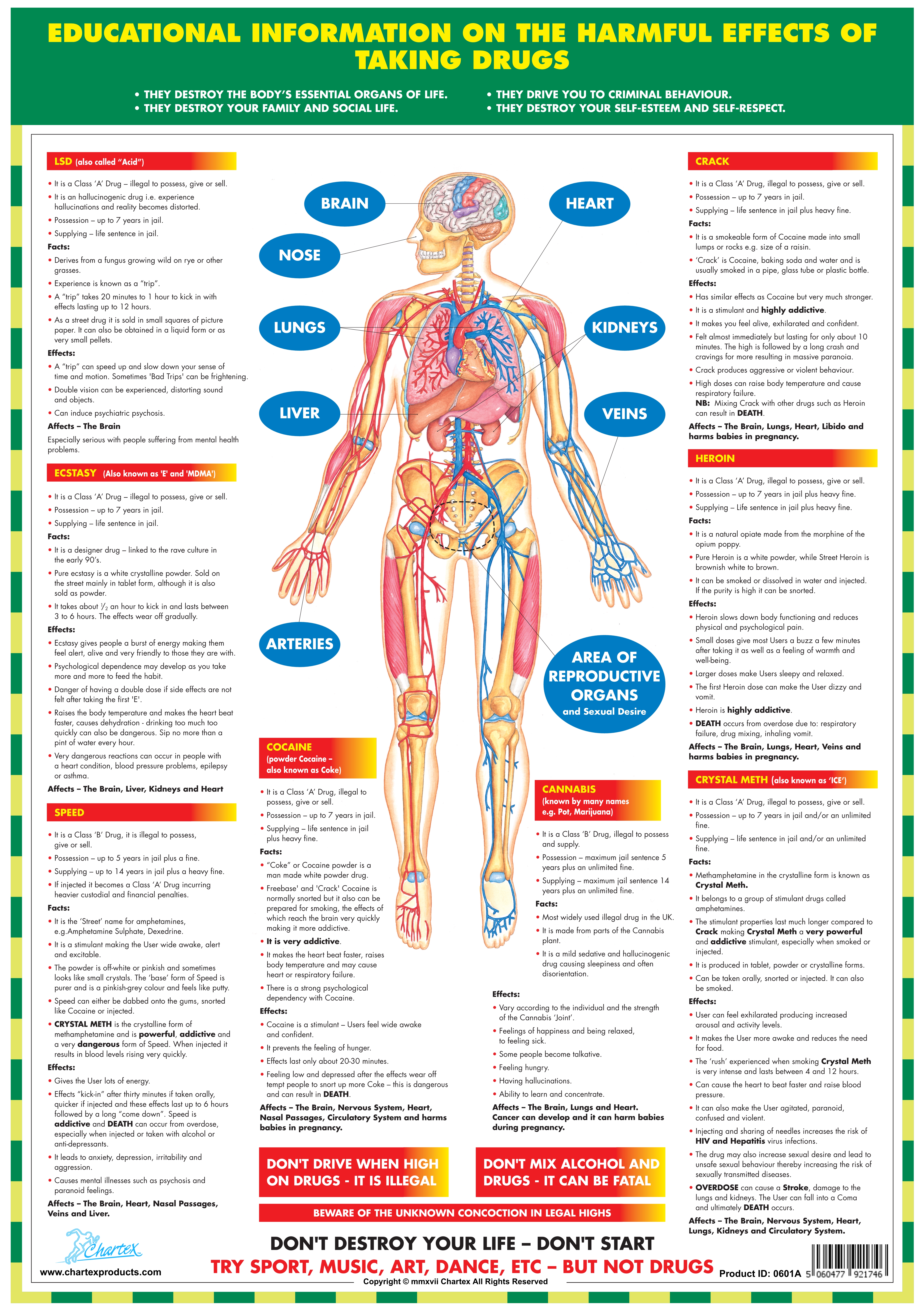 Effects Of Drugs On The Body Chart